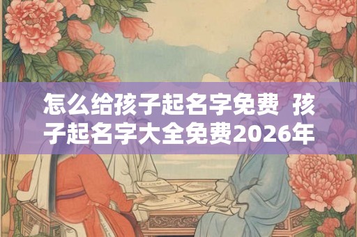 怎么给孩子起名字免费  孩子起名字大全免费2026年