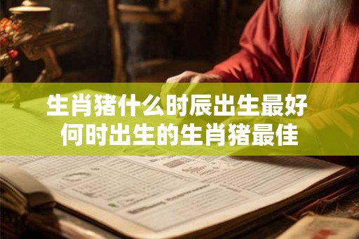 生肖猪什么时辰出生最好 何时出生的生肖猪最佳