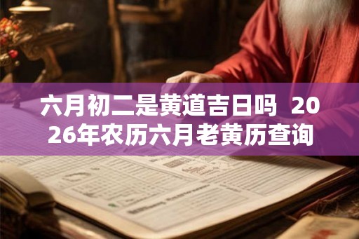 六月初二是黄道吉日吗  2026年农历六月老黄历查询