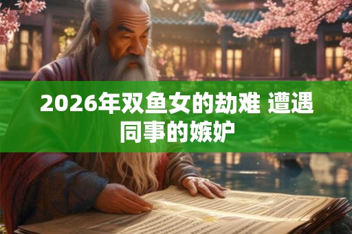 2026年双鱼女的劫难 遭遇同事的嫉妒 2026年双鱼女的劫难 遭遇同事的嫉妒