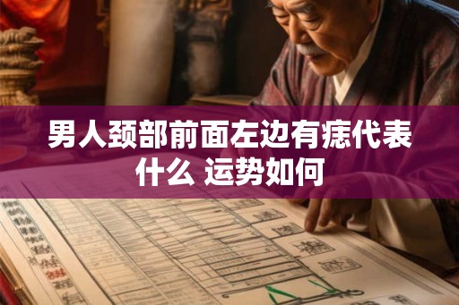 男人颈部前面左边有痣代表什么 运势如何