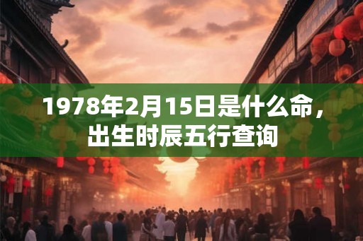 1978年2月15日是什么命,出生时辰五行查询 1978年2月15日是什么命,出生时辰五行查询