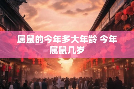 属鼠的今年多大年龄 今年属鼠几岁 属鼠的今年多大年龄 今年属鼠几岁