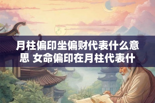 月柱偏印坐偏财代表什么意思 女命偏印在月柱代表什么 月柱偏印坐偏财代表什么意思 女命偏印在月柱代表什么