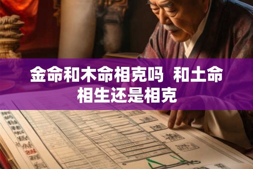 金命和木命相克吗  和土命相生还是相克