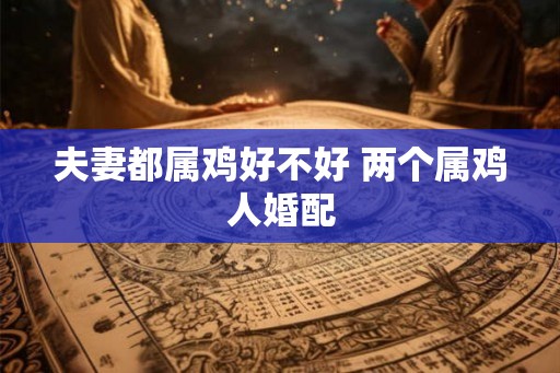 夫妻都属鸡好不好 两个属鸡人婚配