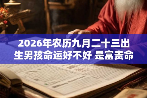 2026年农历九月二十三出生男孩命运好不好 是富贵命吗
