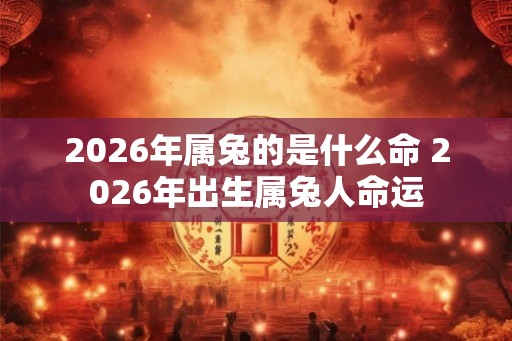 2026年属兔的是什么命 2026年出生属兔人命运