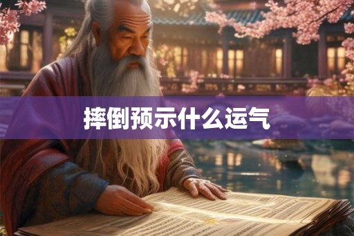 摔倒预示什么运气 摔倒预示什么运气