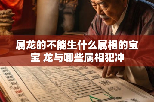 属龙的不能生什么属相的宝宝 龙与哪些属相犯冲
