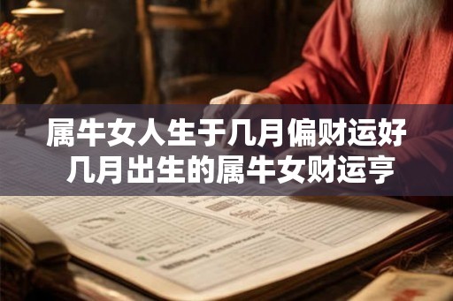 属牛女人生于几月偏财运好 几月出生的属牛女财运亨通