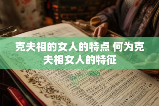 克夫相的女人的特点 何为克夫相女人的特征 克夫相的女人的特点 何为克夫相女人的特征