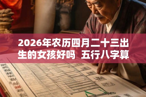 2026年农历四月二十三出生的女孩好吗  五行八字算命
