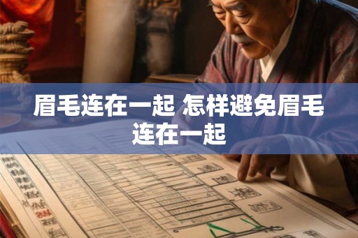 眉毛连在一起 怎样避免眉毛连在一起