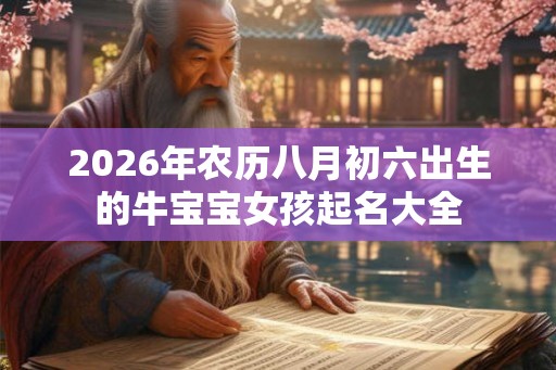 2026年农历八月初六出生的牛宝宝女孩起名大全