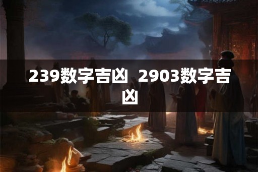 239数字吉凶  2903数字吉凶