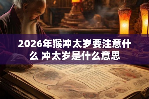 2026年猴冲太岁要注意什么 冲太岁是什么意思