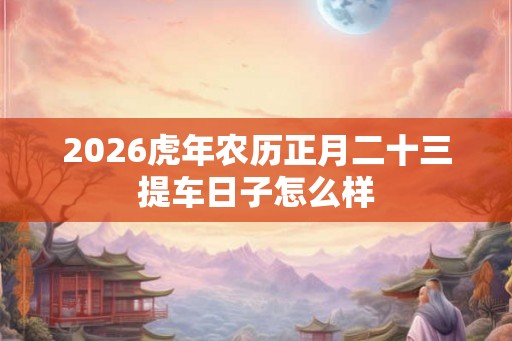 2026虎年农历正月二十三提车日子怎么样