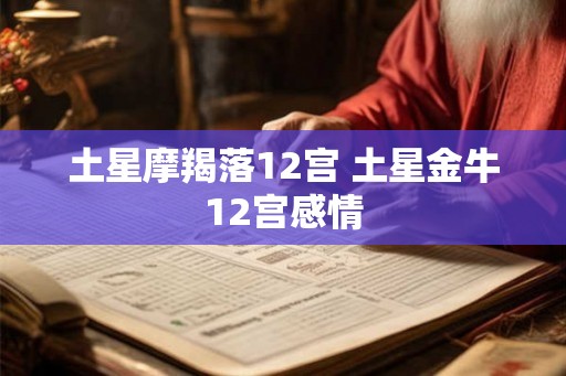 土星摩羯落12宫 土星金牛12宫感情