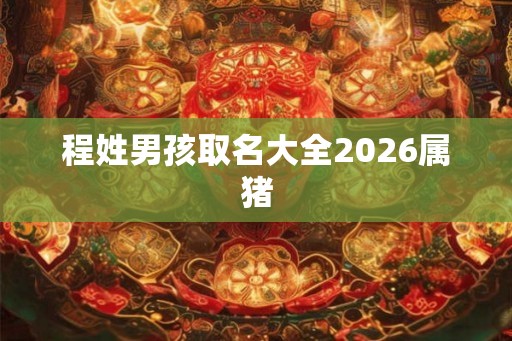 程姓男孩取名大全2026属猪 程姓男孩取名大全2026属猪