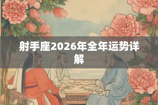 射手座2026年全年运势详解