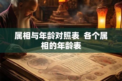属相与年龄对照表  各个属相的年龄表