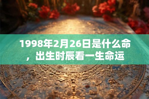 1998年2月26日是什么命，出生时辰看一生命运