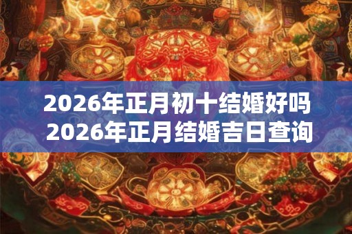 2026年正月初十结婚好吗 2026年正月结婚吉日查询！