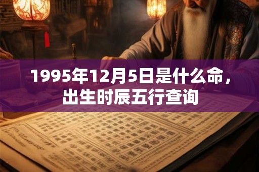 1995年12月5日是什么命,出生时辰五行查询 1995年12月5日是什么命,出生时辰五行查询