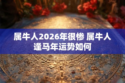 属牛人2026年很惨 属牛人逢马年运势如何
