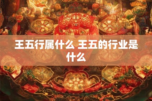 王五行属什么 王五的行业是什么