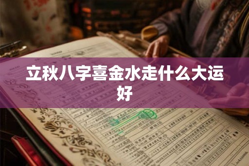 立秋八字喜金水走什么大运好