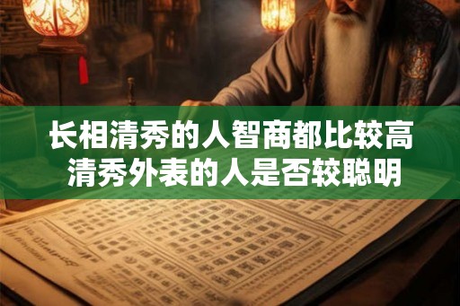 长相清秀的人智商都比较高 清秀外表的人是否较聪明