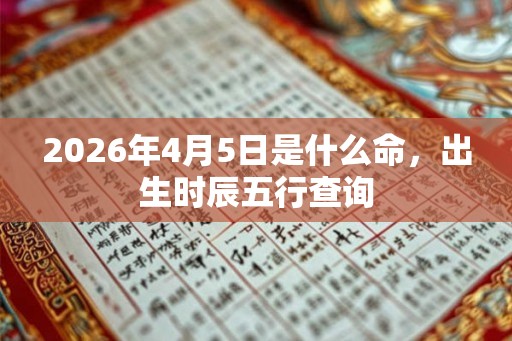 2026年4月5日是什么命,出生时辰五行查询 2026年4月5日是什么命,出生时辰五行查询