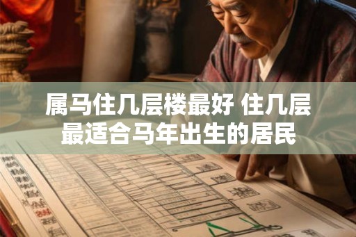 属马住几层楼最好 住几层最适合马年出生的居民