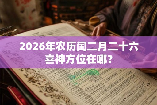 2026年农历闰二月二十六喜神方位在哪? 2026年农历闰二月二十六喜神方位在哪?