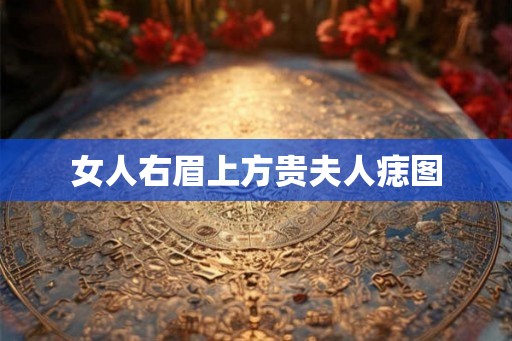 女人右眉上方贵夫人痣图