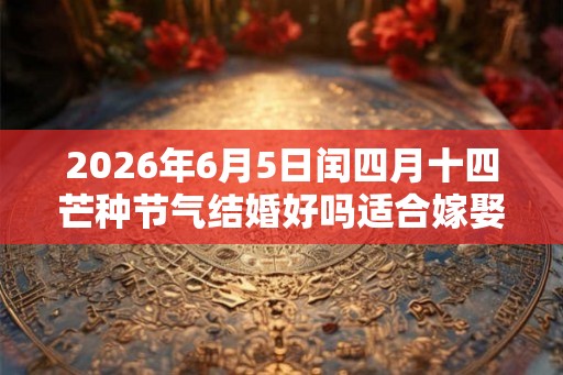 2026年6月5日闰四月十四芒种节气结婚好吗适合嫁娶吗？
