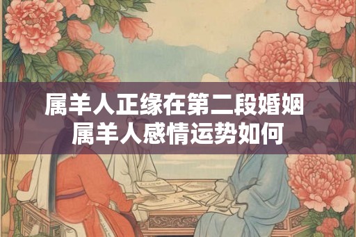 属羊人正缘在第二段婚姻 属羊人感情运势如何