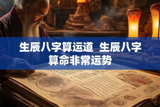 生辰八字算运道  生辰八字算命非常运势