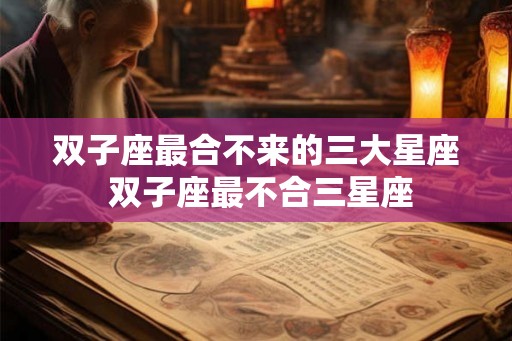 双子座最合不来的三大星座 双子座最不合三星座