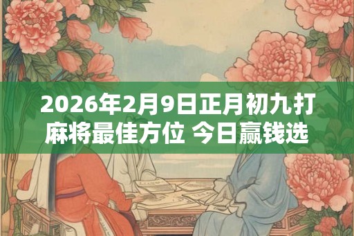 2026年2月9日正月初九打麻将最佳方位 今日赢钱选哪方