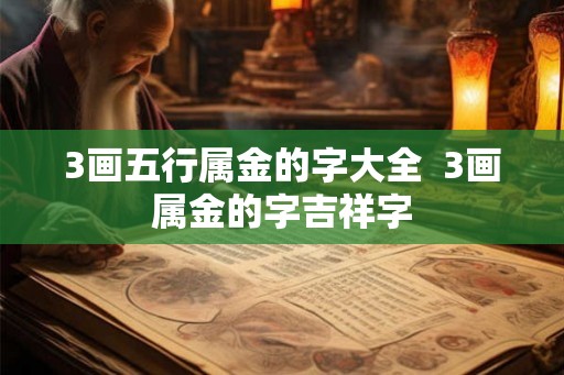 3画五行属金的字大全 3画属金的字吉祥字 3画五行属金的字大全 3画属金的字吉祥字