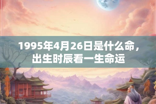 1995年4月26日是什么命，出生时辰看一生命运