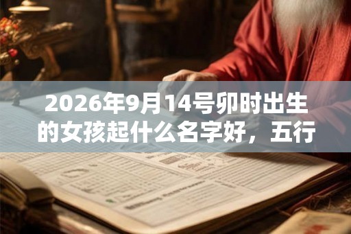 2026年9月14号卯时出生的女孩起什么名字好，五行属什么