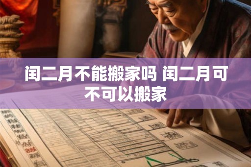 闰二月不能搬家吗 闰二月可不可以搬家 闰二月不能搬家吗 闰二月可不可以搬家