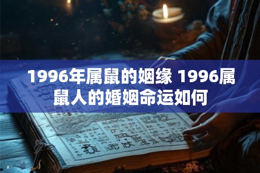 1996年属鼠的姻缘 1996属鼠人的婚姻命运如何