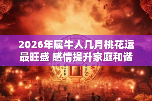 2026年属牛人几月桃花运最旺盛 感情提升家庭和谐