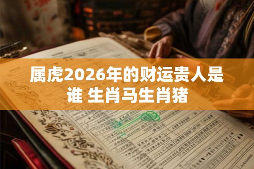 属虎2026年的财运贵人是谁 生肖马生肖猪
