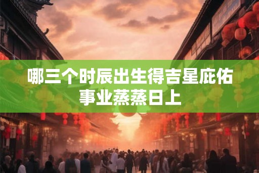 哪三个时辰出生得吉星庇佑事业蒸蒸日上